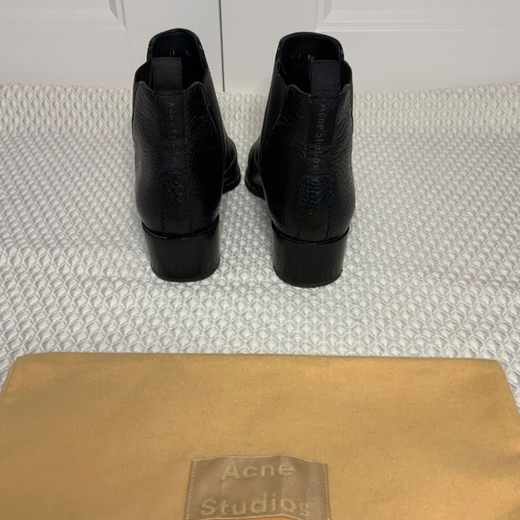 ACNE STUDIOS Jensen Black Grain Leather Chelsea Boot - Picture 3 of 5